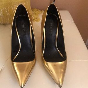 Gold Zara Pumps